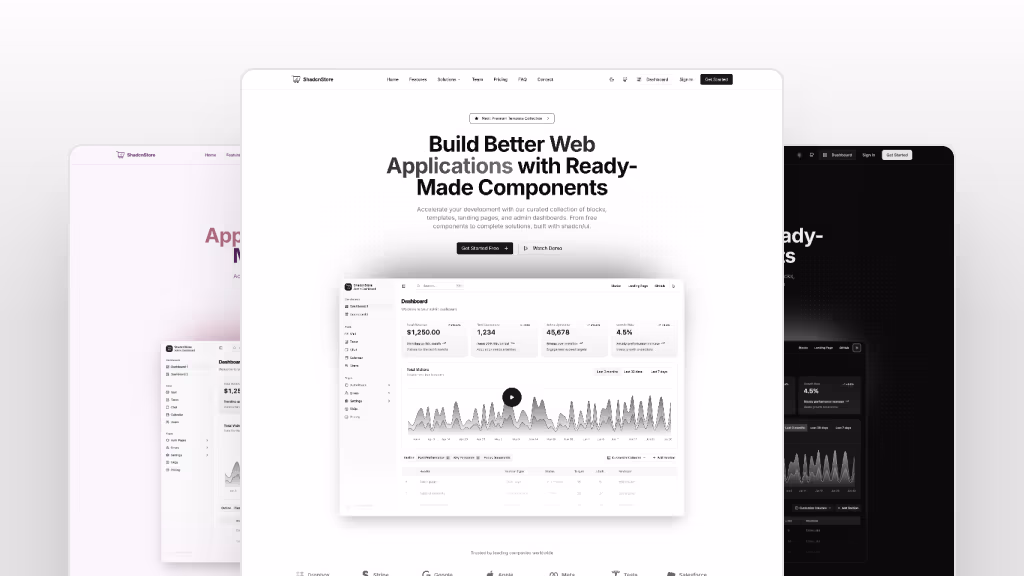 Free Shadcn Landing Page Template Preview